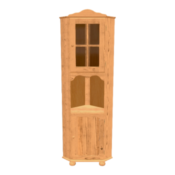 Nordic Full Dark Oak Solid Wood Corner Cabinet Corner Cabinet