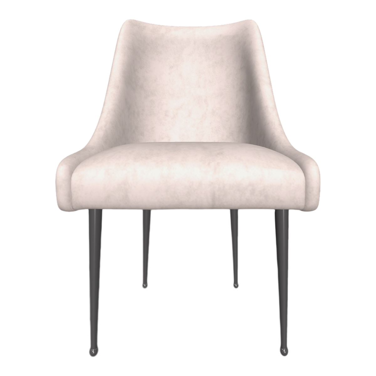 Nordic Living Room Stainless Steel Four-Leg Metal Frame Red White Oak Fabric Single Backrest Dining Chair