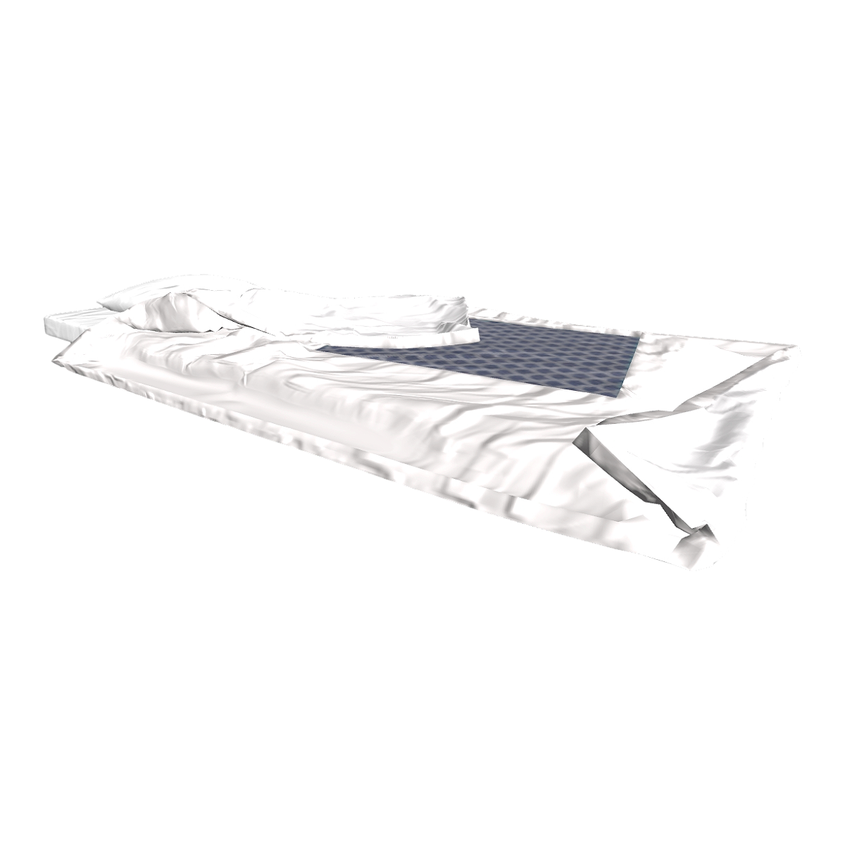 Japanese Style Home Pure White Fabric Single Floor-Standing Bed Tatami Bed