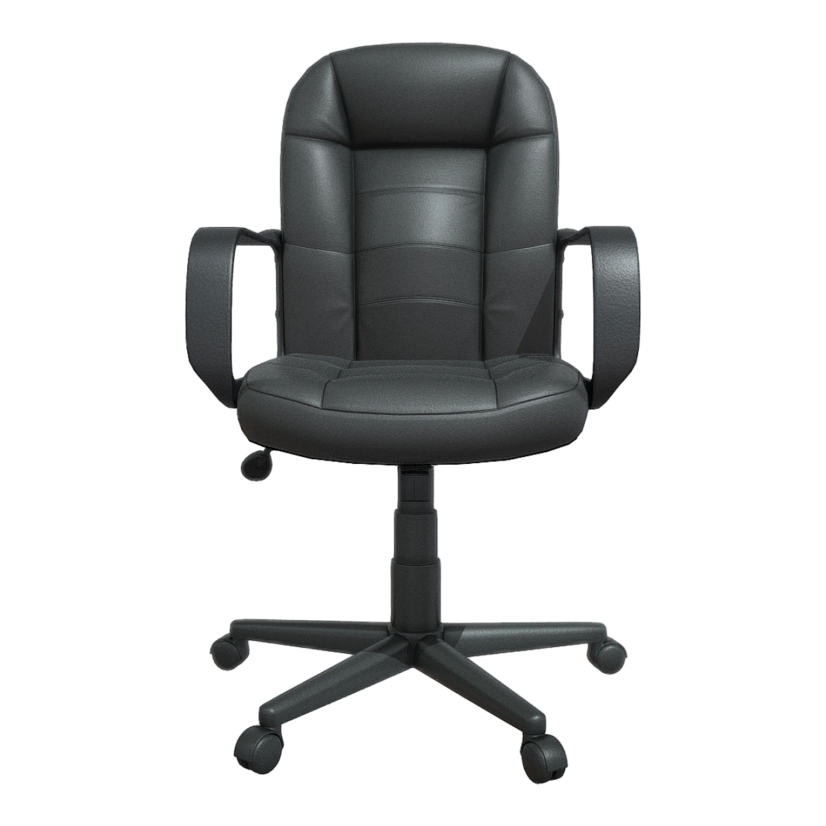Modern office home metal bracket black plastic frame leather single backrest armrest boss chair rotating lift chair