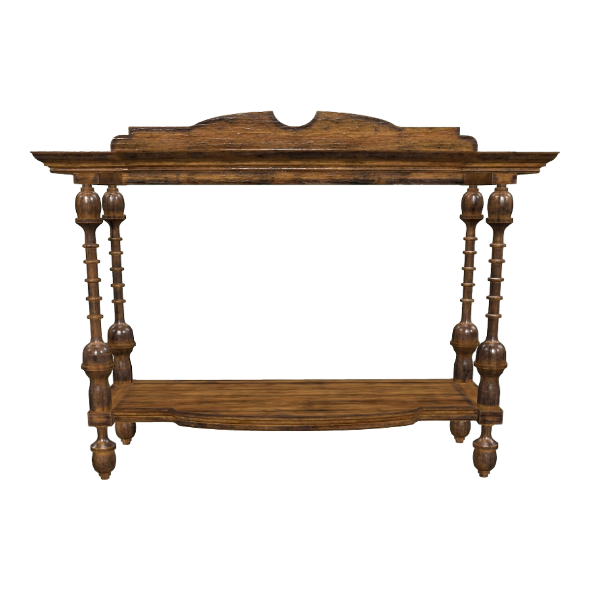 Nordic Home Double-layer All North American Black Walnut Solid Wood Side Table Wall Table Storage Table