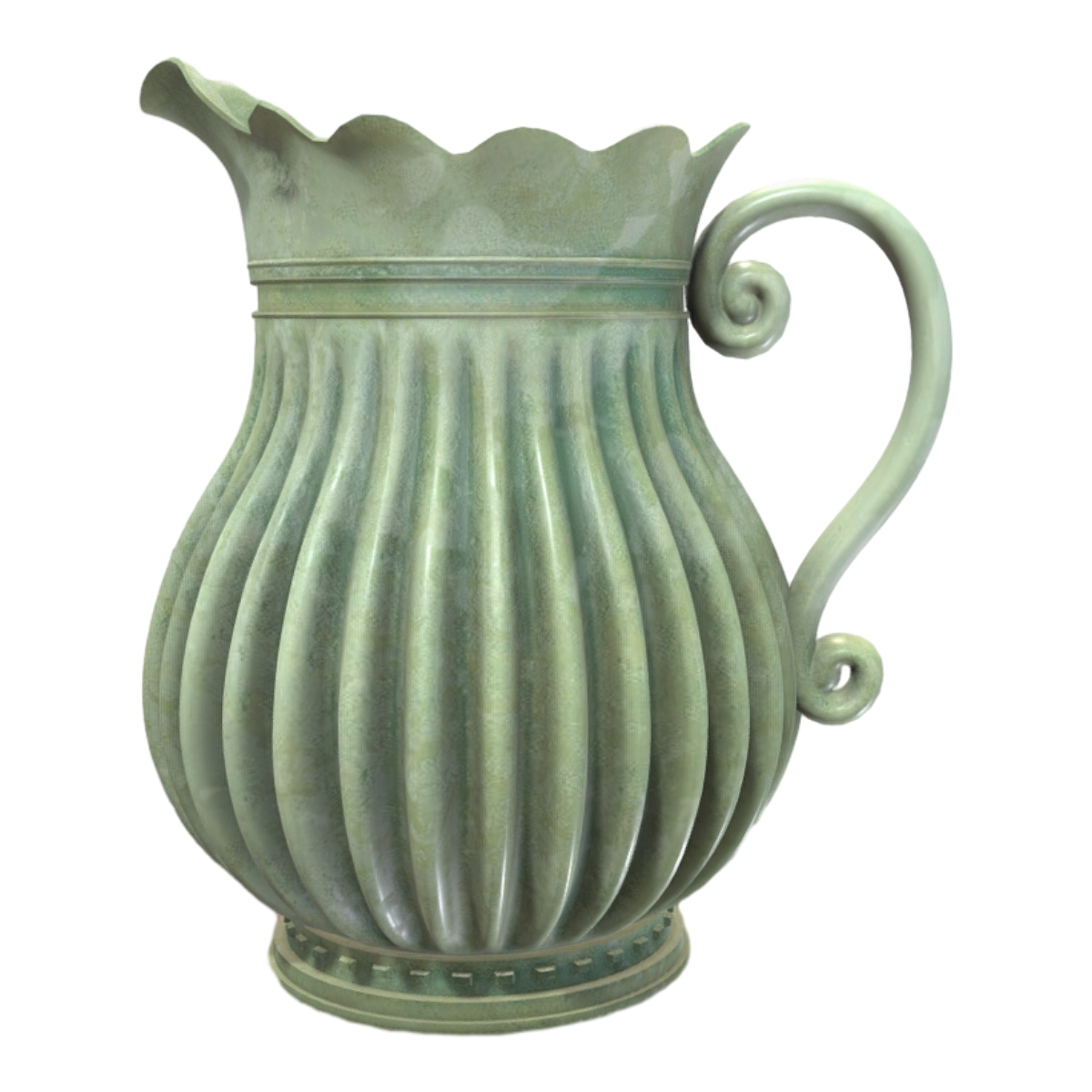Nordic Home light green Stripe Ceramic Exquisite Portable Kettle