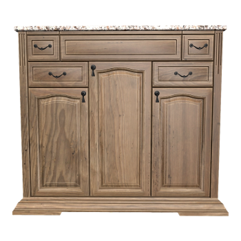 Nordic Metal Handle Granite Marble Desktop Dark Oak Solid Wood Multifunctional Single Door Drawer Cabinet Storage Cabinet