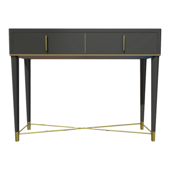 Modern Rock Plate Metal Four Leg Base Double Drawer Cabinet Entrance Cabinet Living Room Cabinet