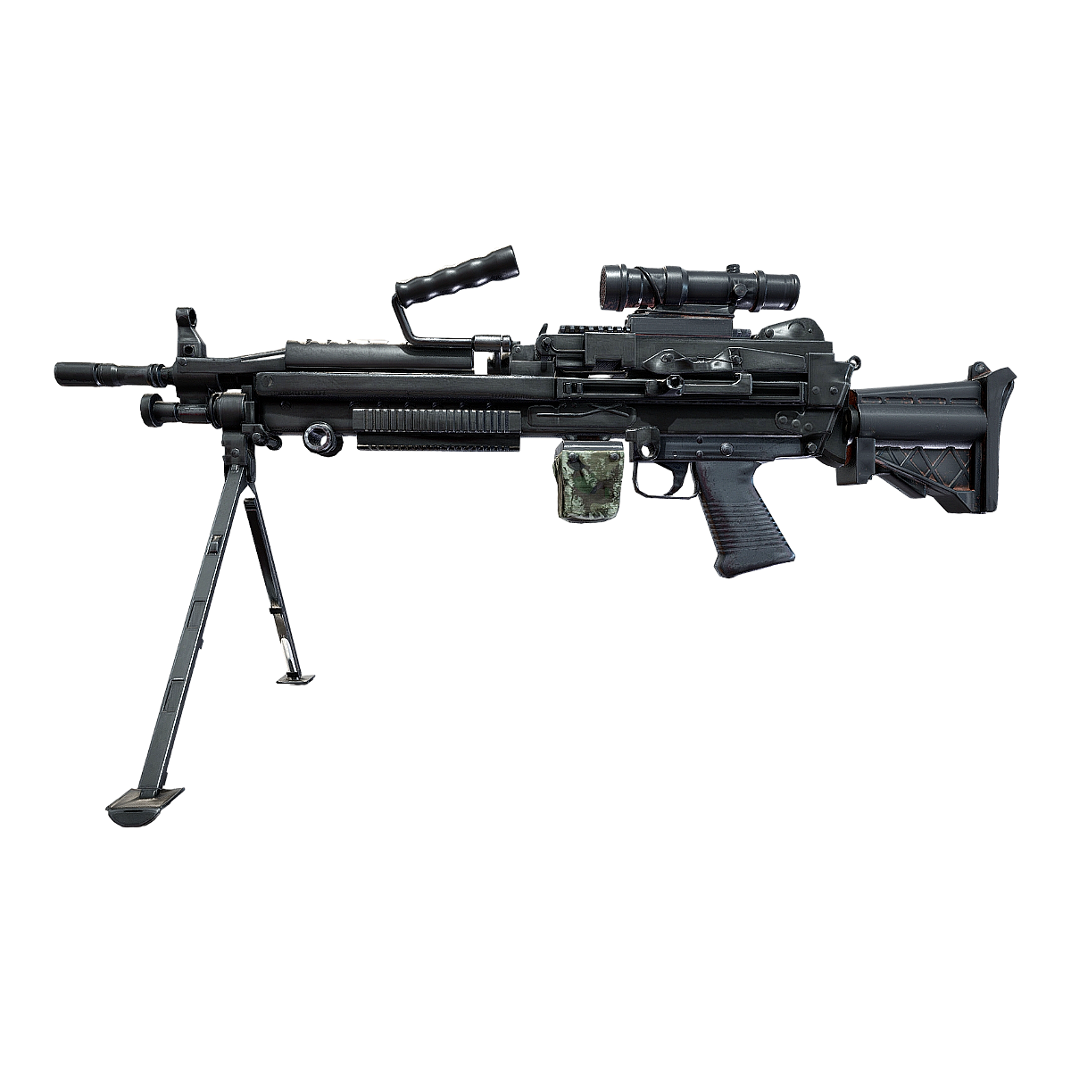 Modern Military Firearms M249 Light Machine Gun Portable Removable Sight Model