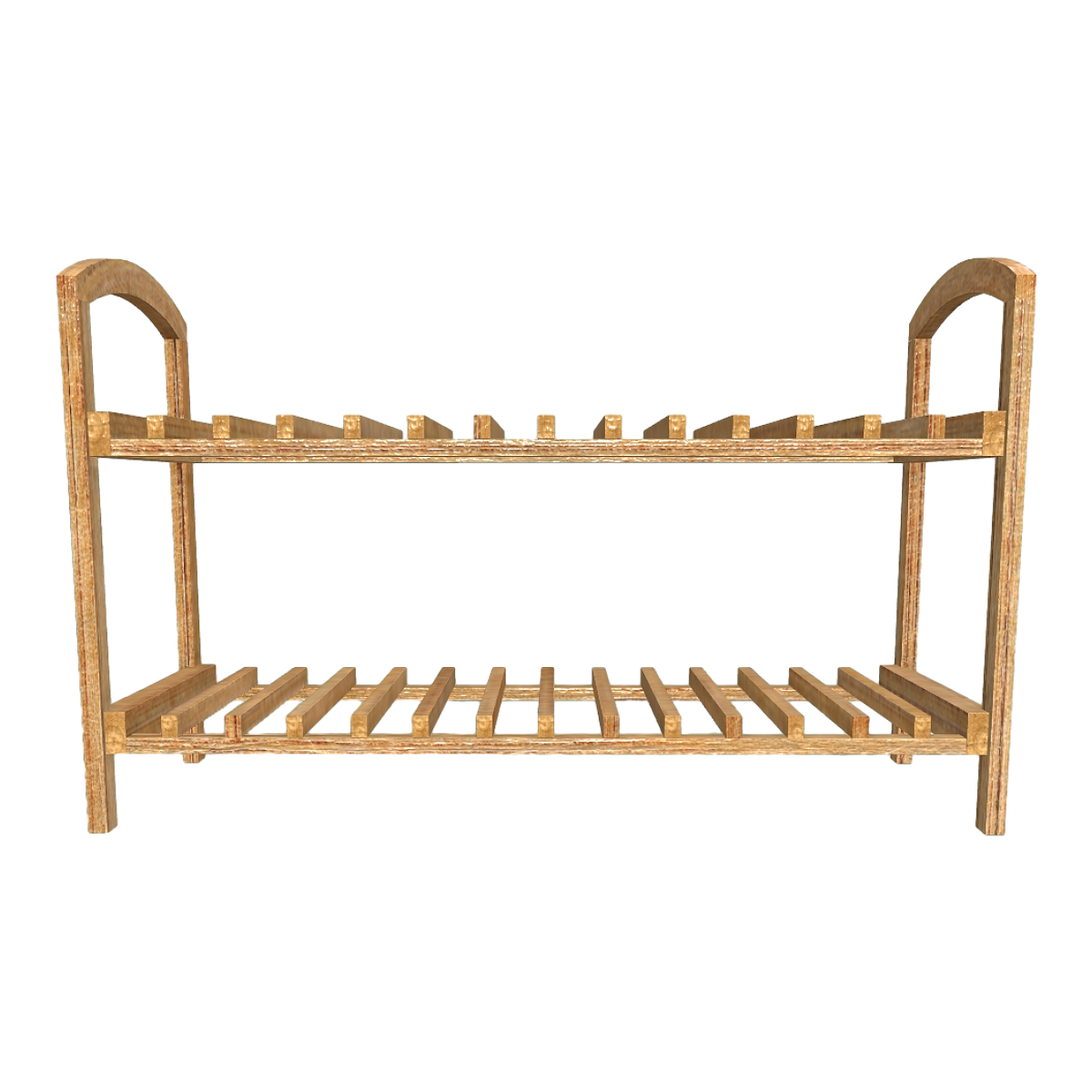 Home Floor-type Double-layer Full Dark Oak Solid Wood Rack Shoe Rack Storage Rack Low Rack