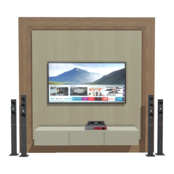 Modern Home Living Room Dark Oak White Oak Two-color TV Wall Hanging TV Cabinet Drawer Cabinet Speaker TV