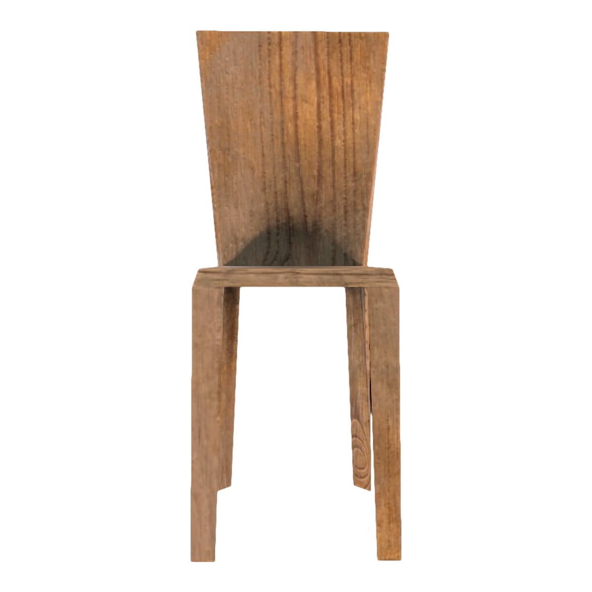 Simple all black walnut solid wood single person trapezoidal backrest chair dining chair high chair - trapezoidal backrest chair
