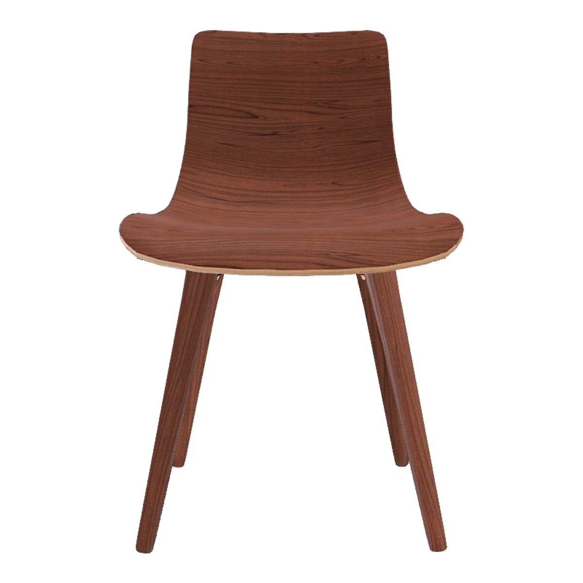 Nordic Home Metal Bracket Black Walnut Solid Wood Single Backrest Leisure Chair Dining Chair - Solid Wood Leg Black Walnut Chair