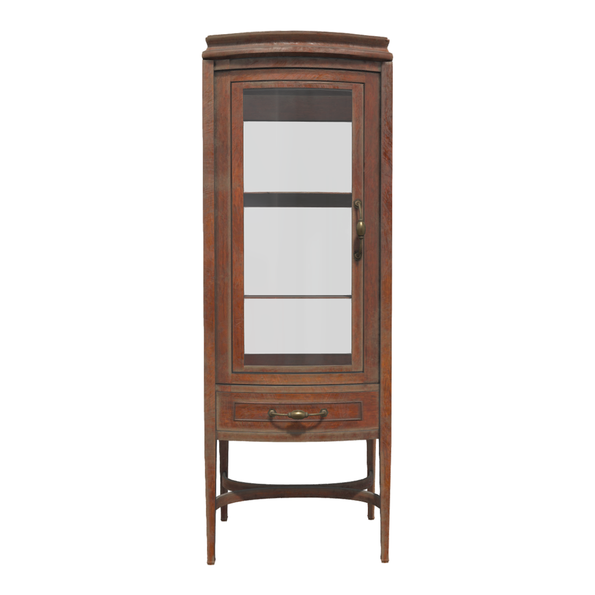Nordic vintage all teak wood solid wood four legged base glass door cabinet shelf cabinet display cabinet drawer cabinet - teak wood