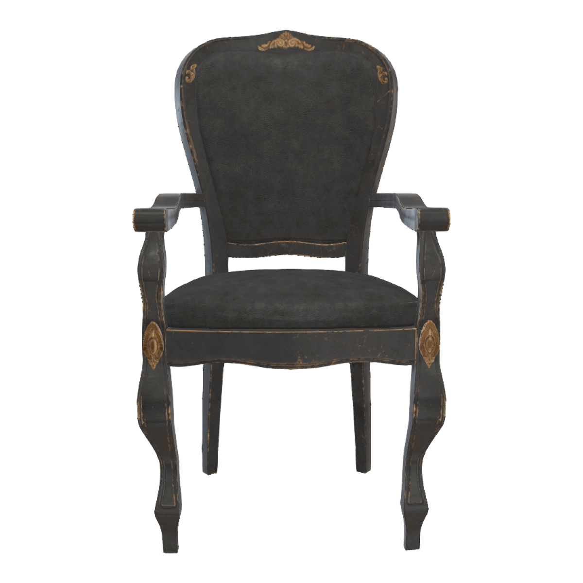 American metal parts solid wood frame black paint black fabric cushion single person backrest armrest sofa chair - black fabric chair