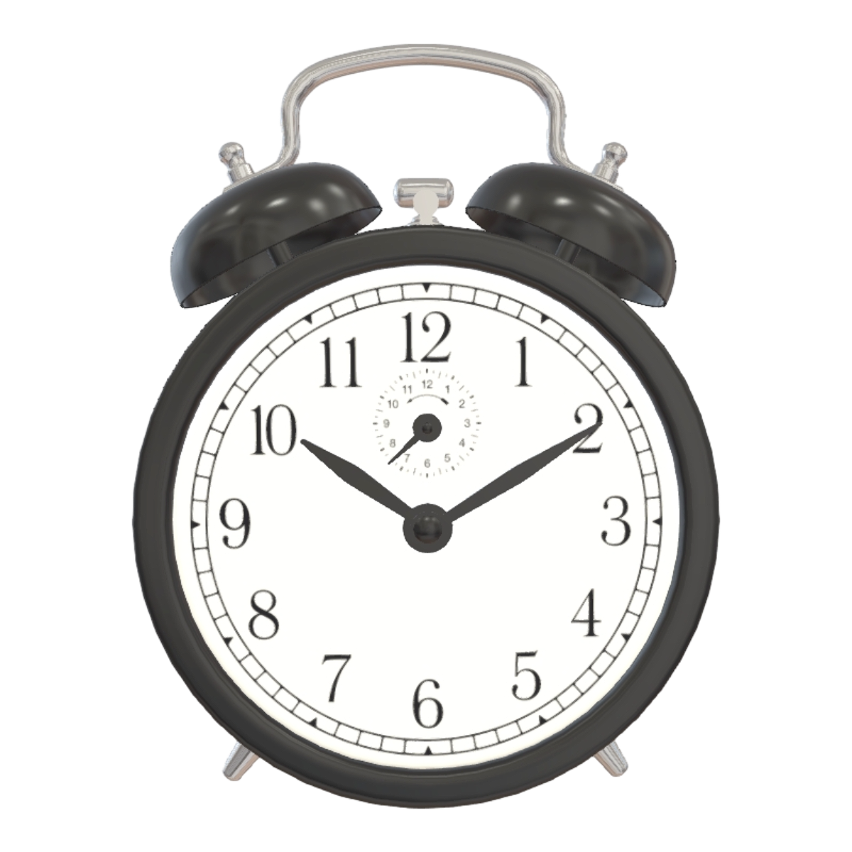 Nordic classic bedside stainless steel metal pointer ringing alarm clock