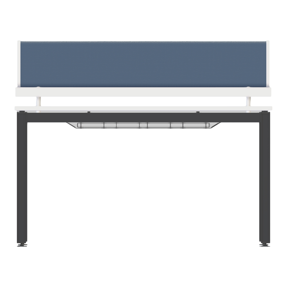 Modern office metal four legged base bracket, white ceramic tile tabletop, double shelf, office desk, study desk