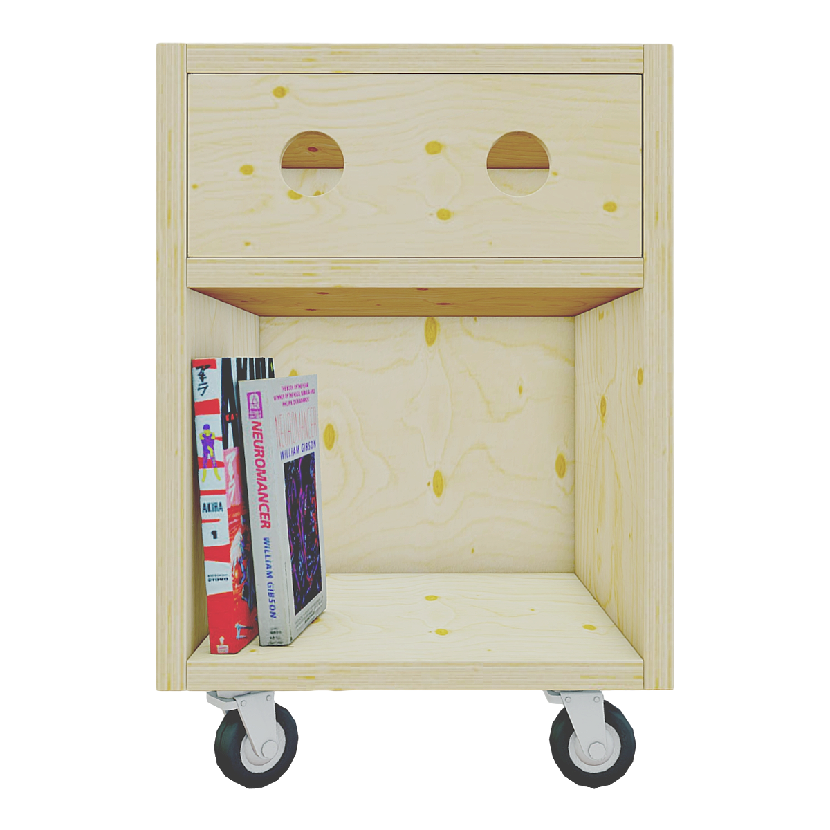 Full oak drawers, movable corner table, storage table