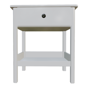 IKEA double-layer white tile drawer bedside table