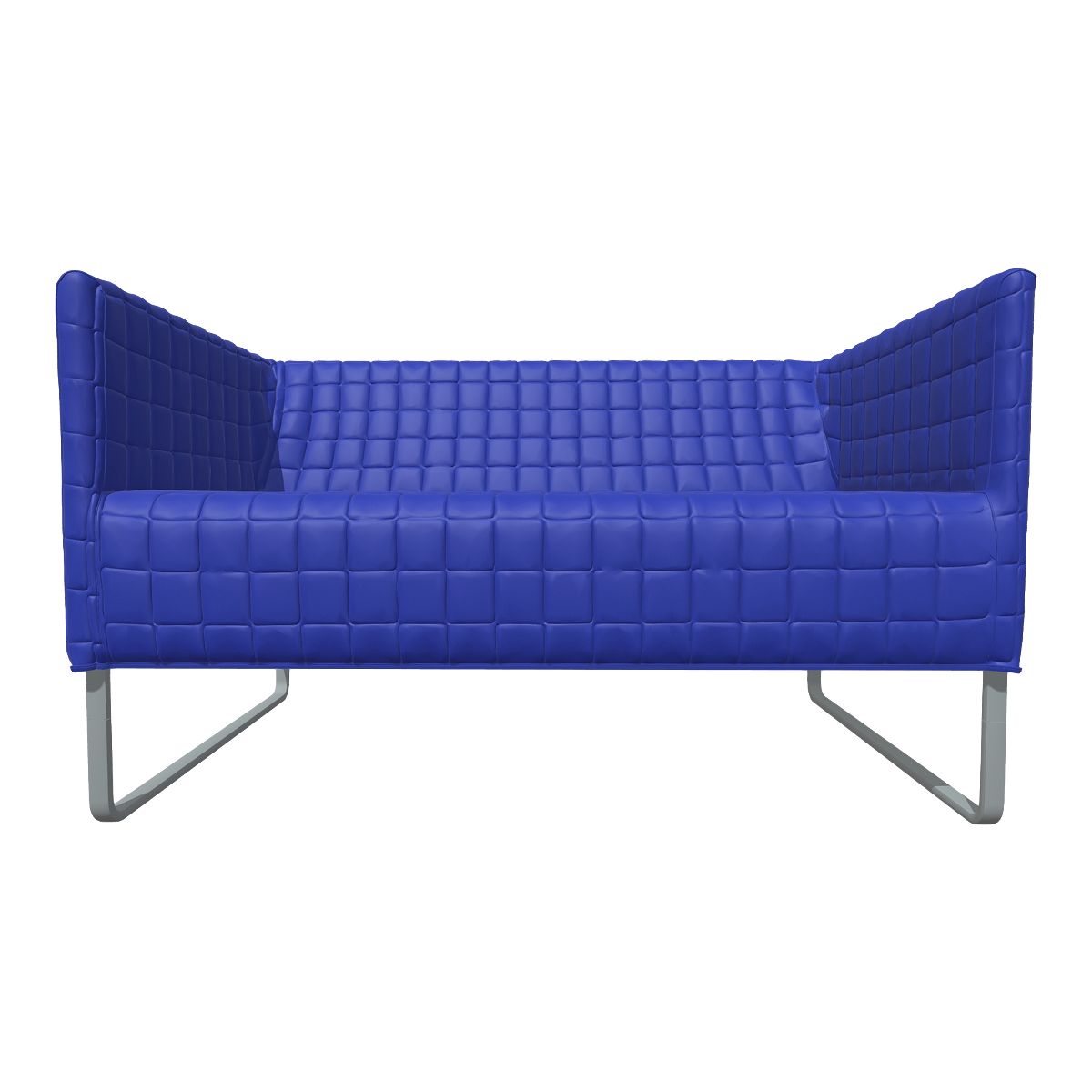 IKEA dark blue mesh leather double backrest armchair armchair sofa