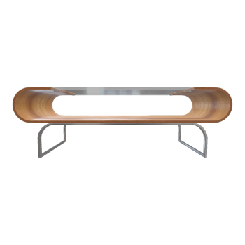 Modern walnut glass tea table and coffee table