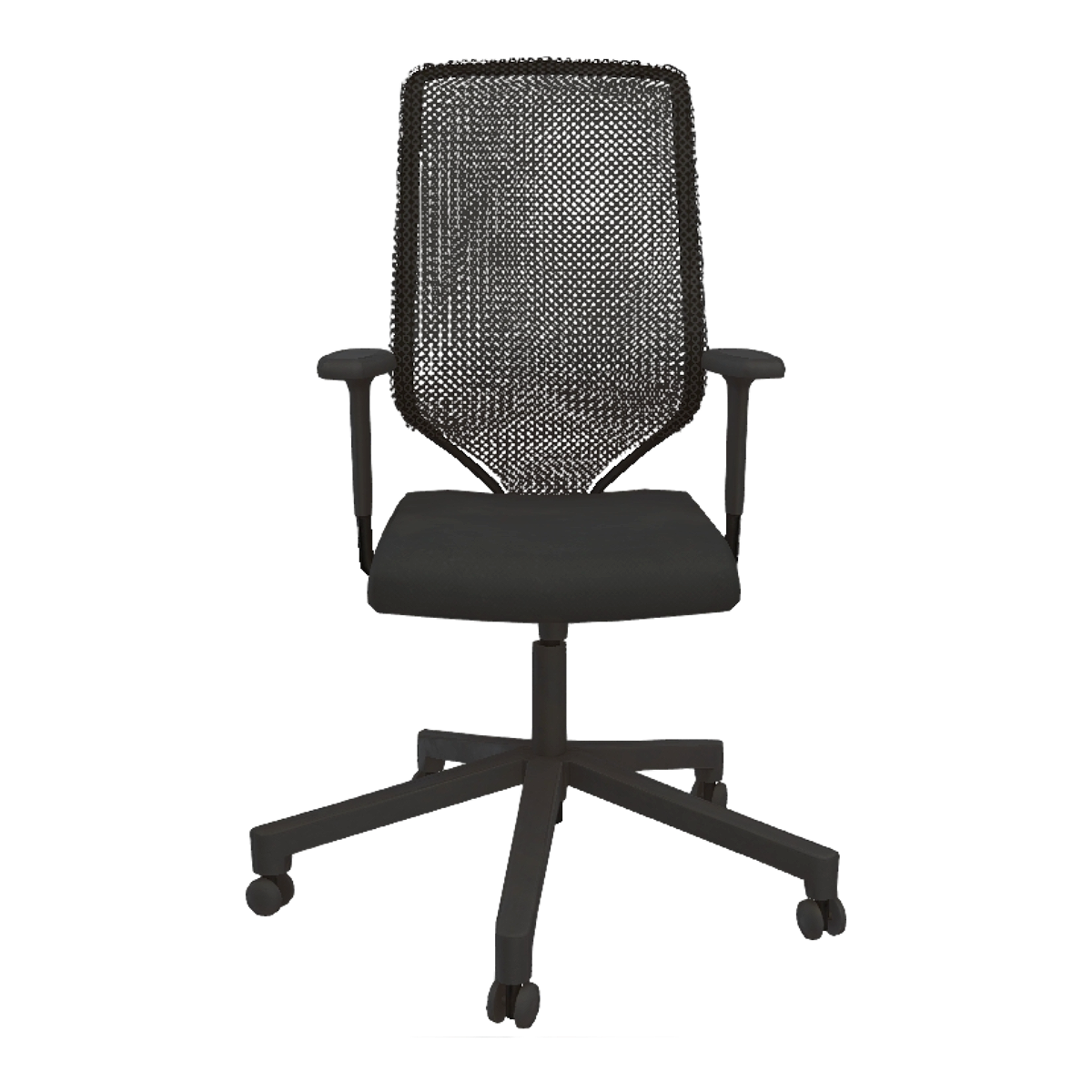 Office and Home Black Breathable Fabric Single Person Backrest Armrest Office Chair - Single Person Office Chair