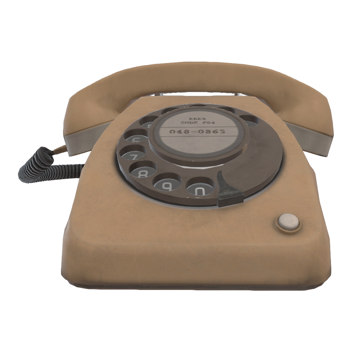 Vintage rotary fixed landline telephone