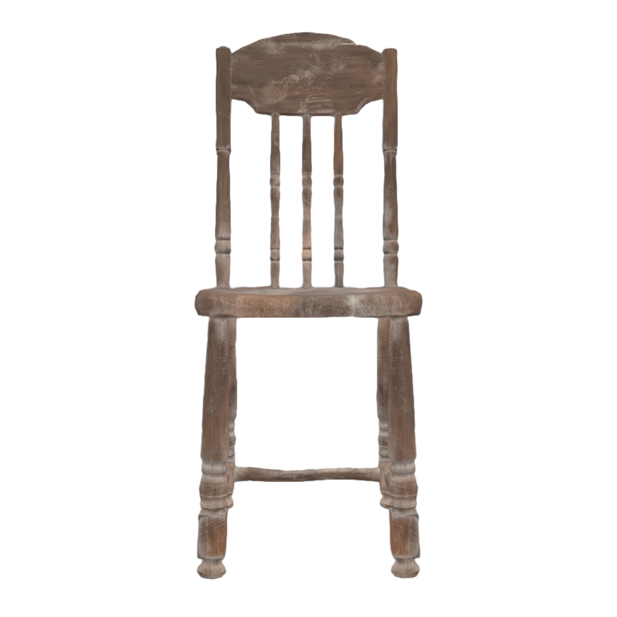 Old retro simple solid wood board backrest chair dining chair - chair