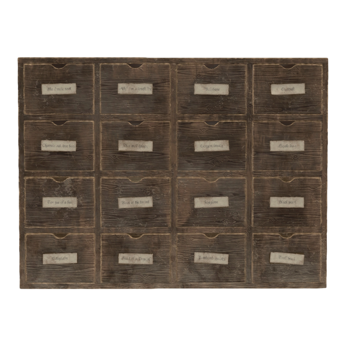 Nordic Alchemy Black Walnut Raw Material Shelf Drawer Cabinet