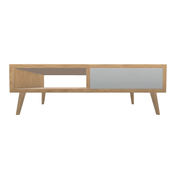 Modern living room oak frame storage cabinet - TV cabinet