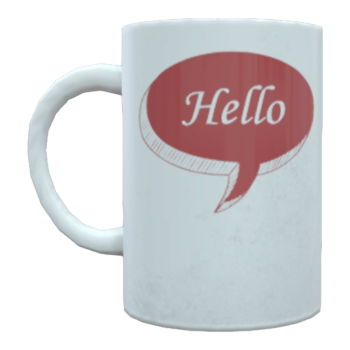 Modern classic white ceramic handle water cup