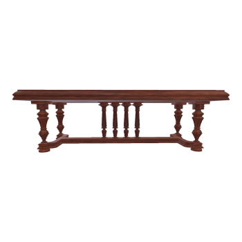 Nordic retro red walnut square table long table - table