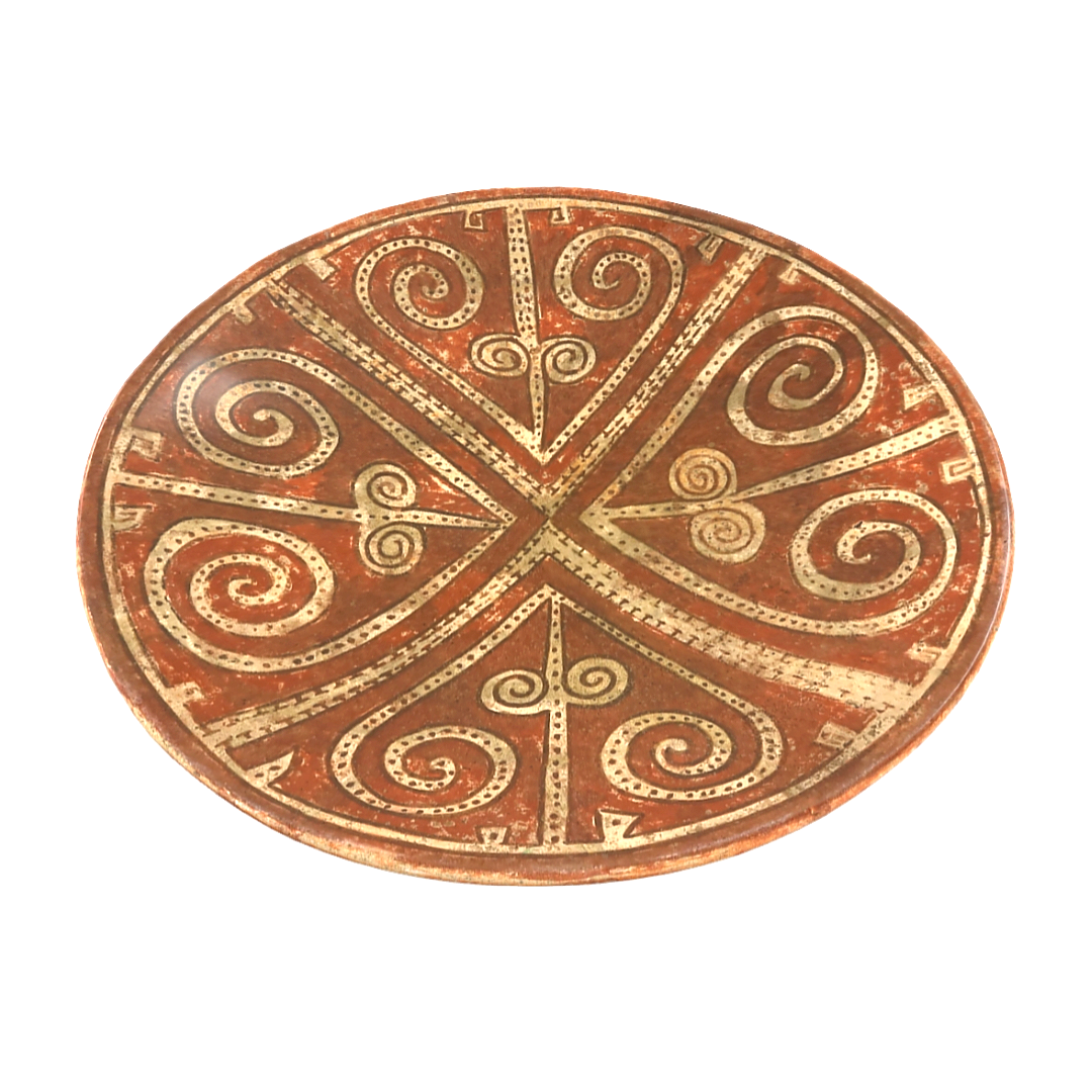 Geometric pattern ceramic plate