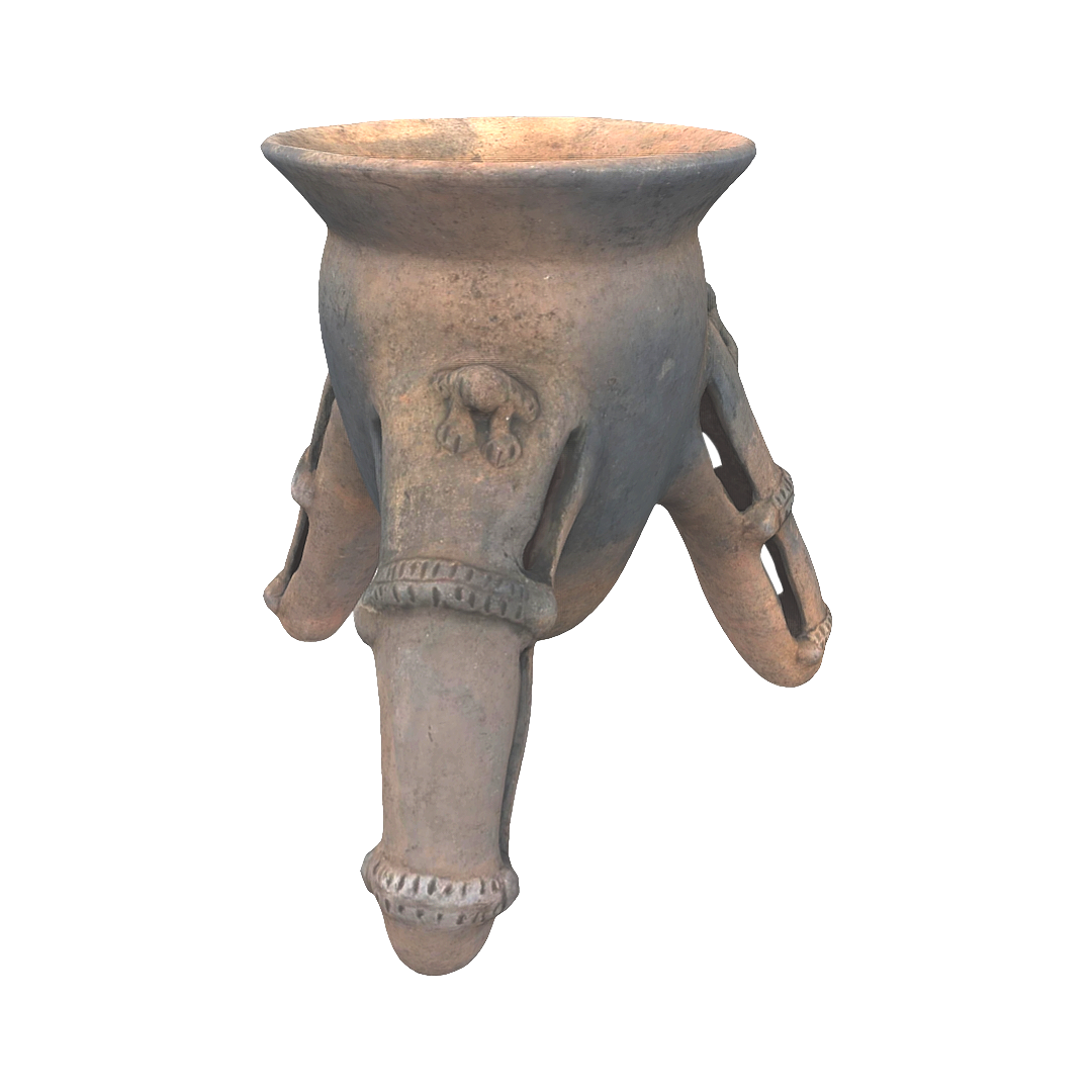 Amphibian Tripod Ceramic Jar